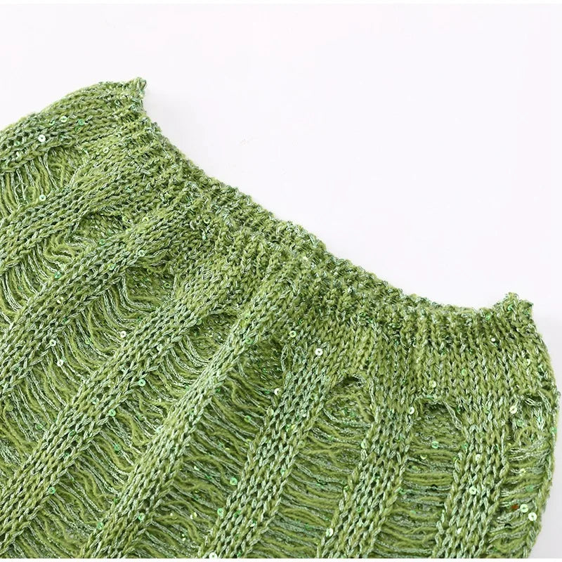 Dam Rockset Paljetter Medium Stretch Polyester Ovanför Knäet-5