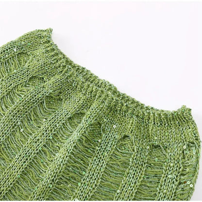 Dam Rockset Paljetter Medium Stretch Polyester Ovanför Knäet-5