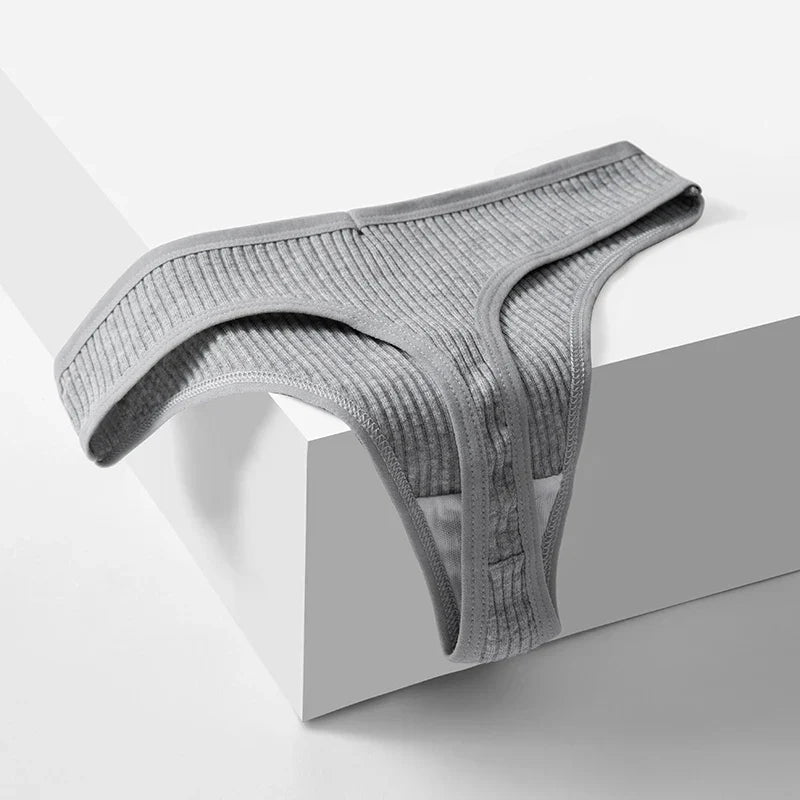 Snygga Damunderkläder G-sträng i Bomull och Spandex med Låg Höftdesign-4