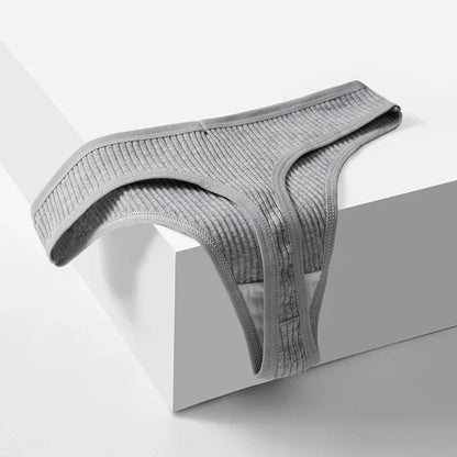 Snygga Damunderkläder G-sträng i Bomull och Spandex med Låg Höftdesign-4