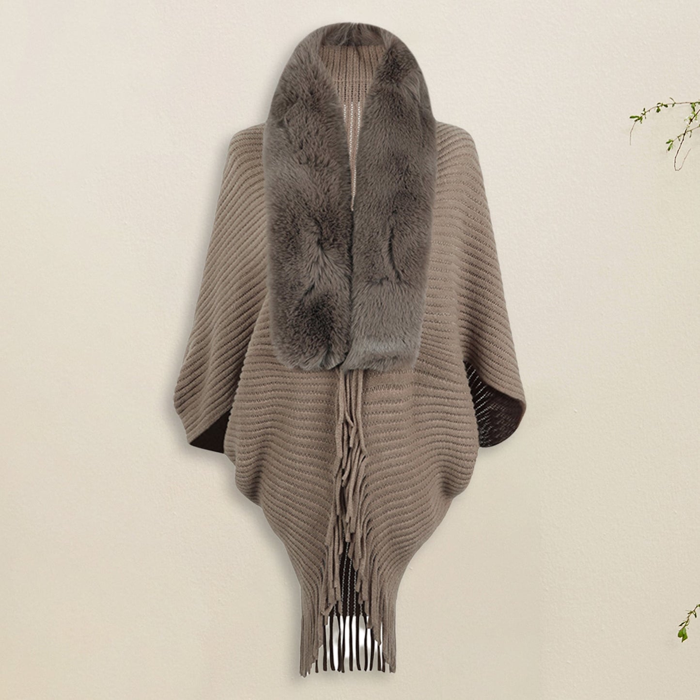 Variant image for Lång Kofta Dam Ribbad Design Polyester-6