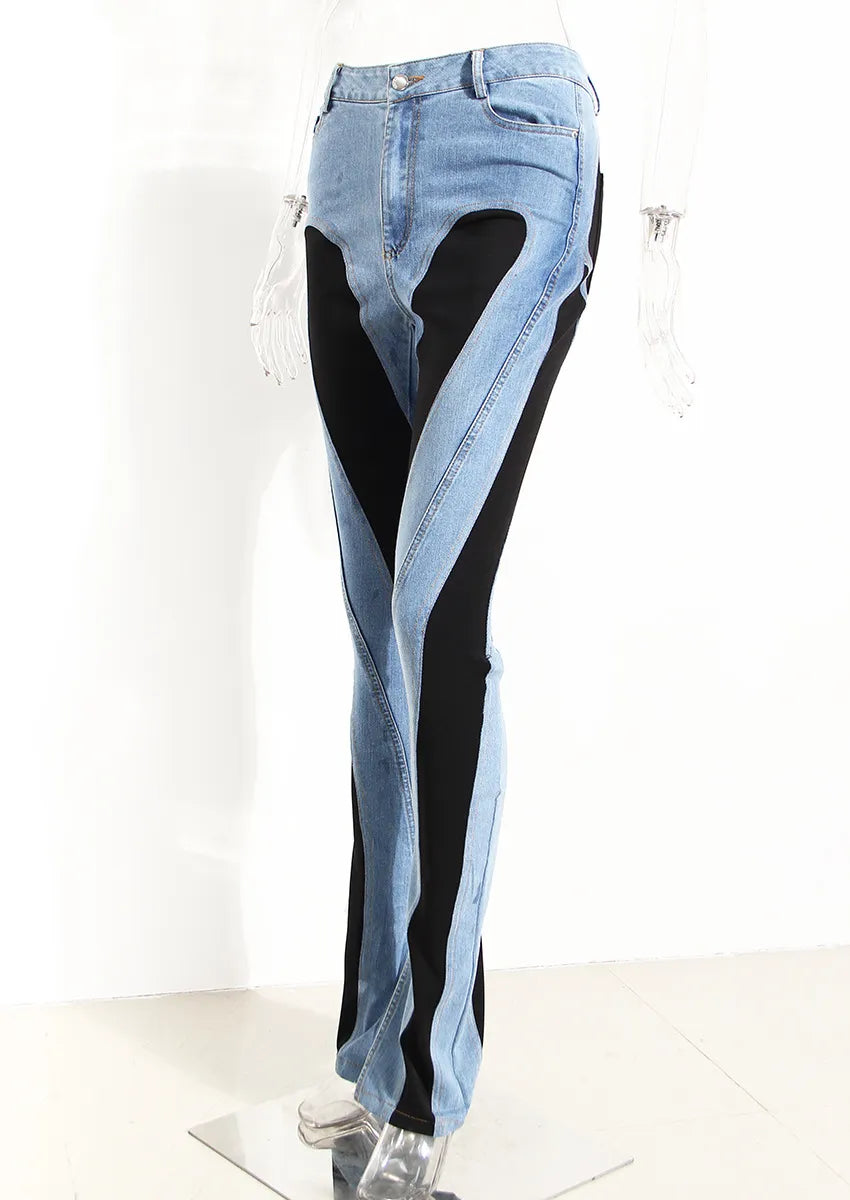 Dam Jeans Hög Midja Stretch Bomull-6