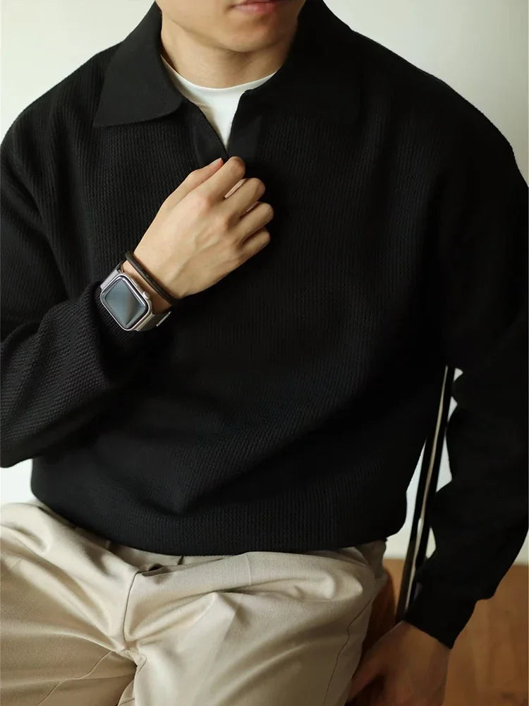 Herr Tröja Vintageinspirerad Mjuk Stickad Akryl-3