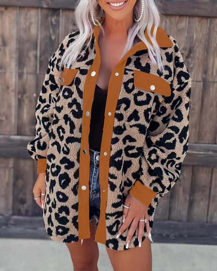 Damjacka Leopardmönstrad Vattenavvisande Material för Utomhusbruk-3
