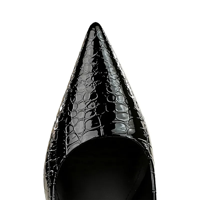 Kvinnors Stilettos med Spetsig Tå och Extra Hög Klack – PU Material, Slip-On Design, Gummisula för Bra Grepp 4