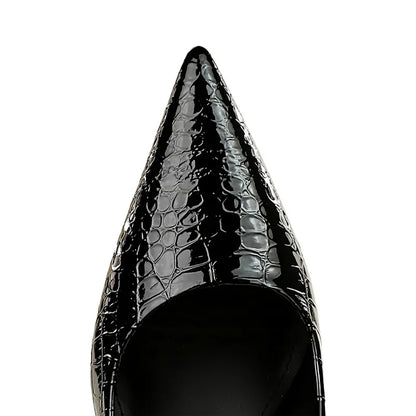 Kvinnors Stilettos med Spetsig Tå och Extra Hög Klack – PU Material, Slip-On Design, Gummisula för Bra Grepp 4
