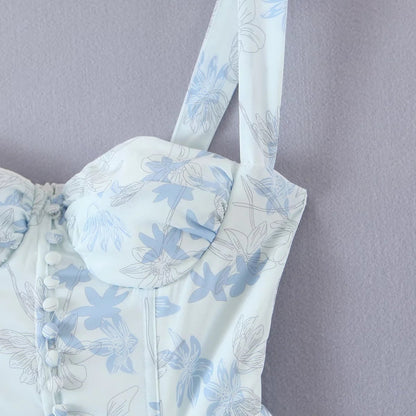 Kvinna Midi Klänning Ärmlös Chiffon Samlad Design-6