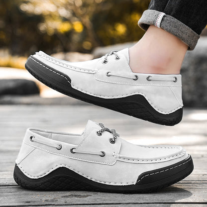 Herr Mockasiner i Mocka med Lätt Slip-On Design-4