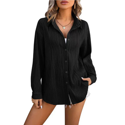 Variant image for Vit Dam Blus Modern Avslappnad Polyester-17