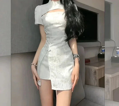 Variant image for Kvinnors Mini Klänning A-Linje Spaghetti Band Polyester-4