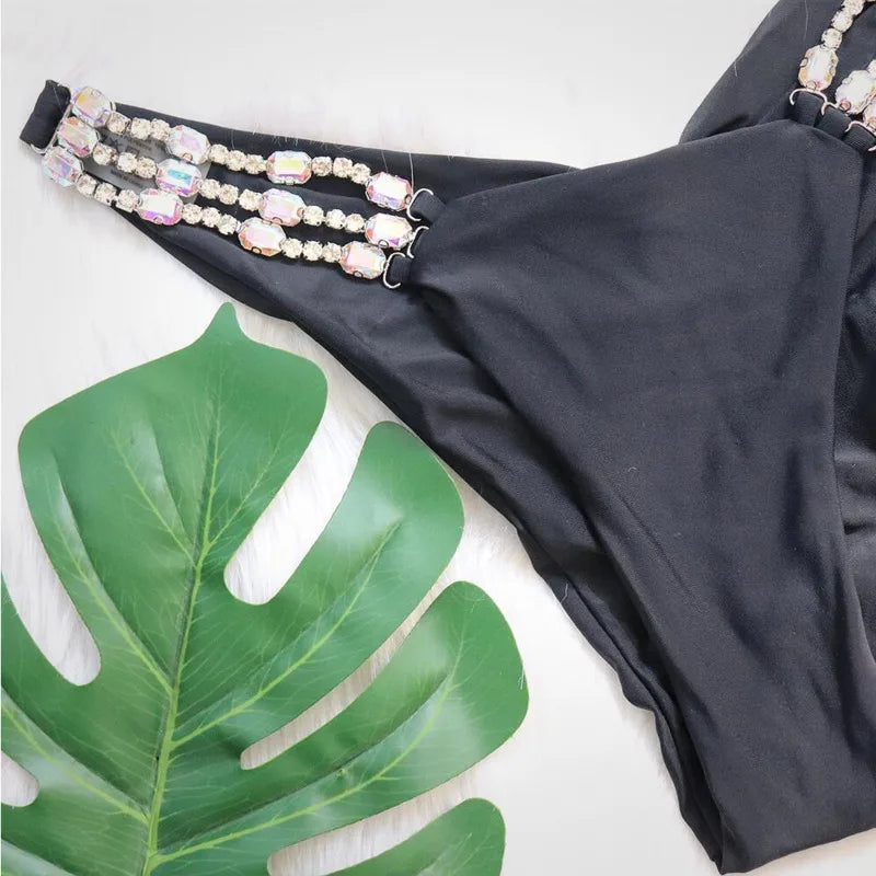 Dam Tvådelad Bikini Trådlös Spandex och Teylen-4