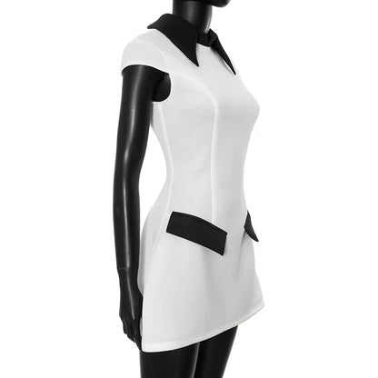 Kvinnors A-Line Miniklänning Kort Polyester-6