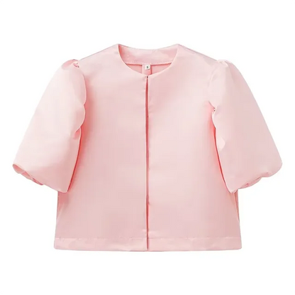 Dam Topp Festtoppar Bubbelhylsor Satin Lätt 9