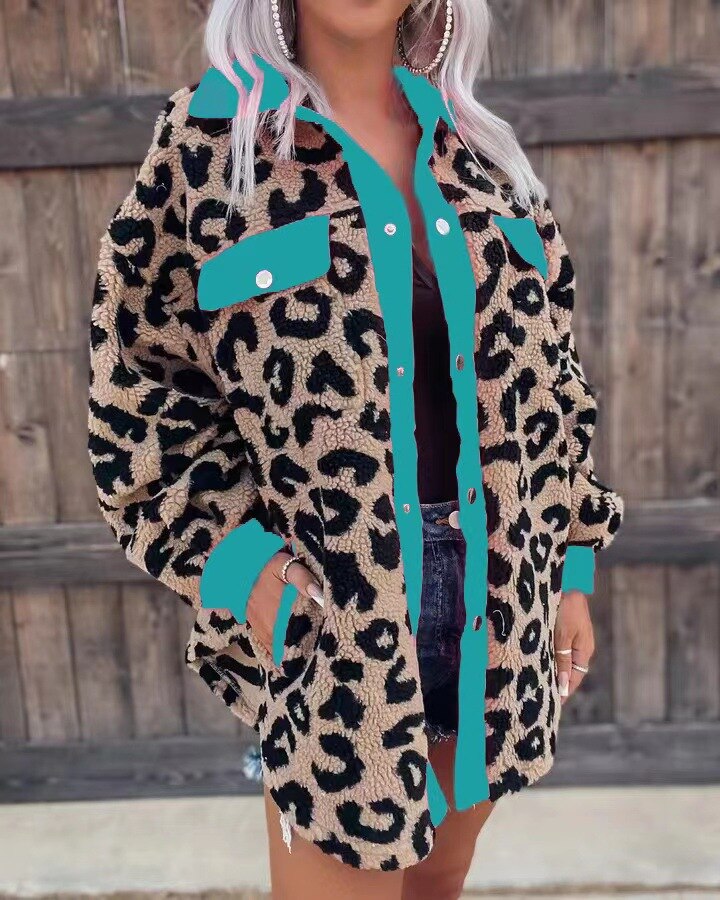 Variant image for Damjacka Leopardmönstrad Vattentålig Elegant Jacka för Dam-16