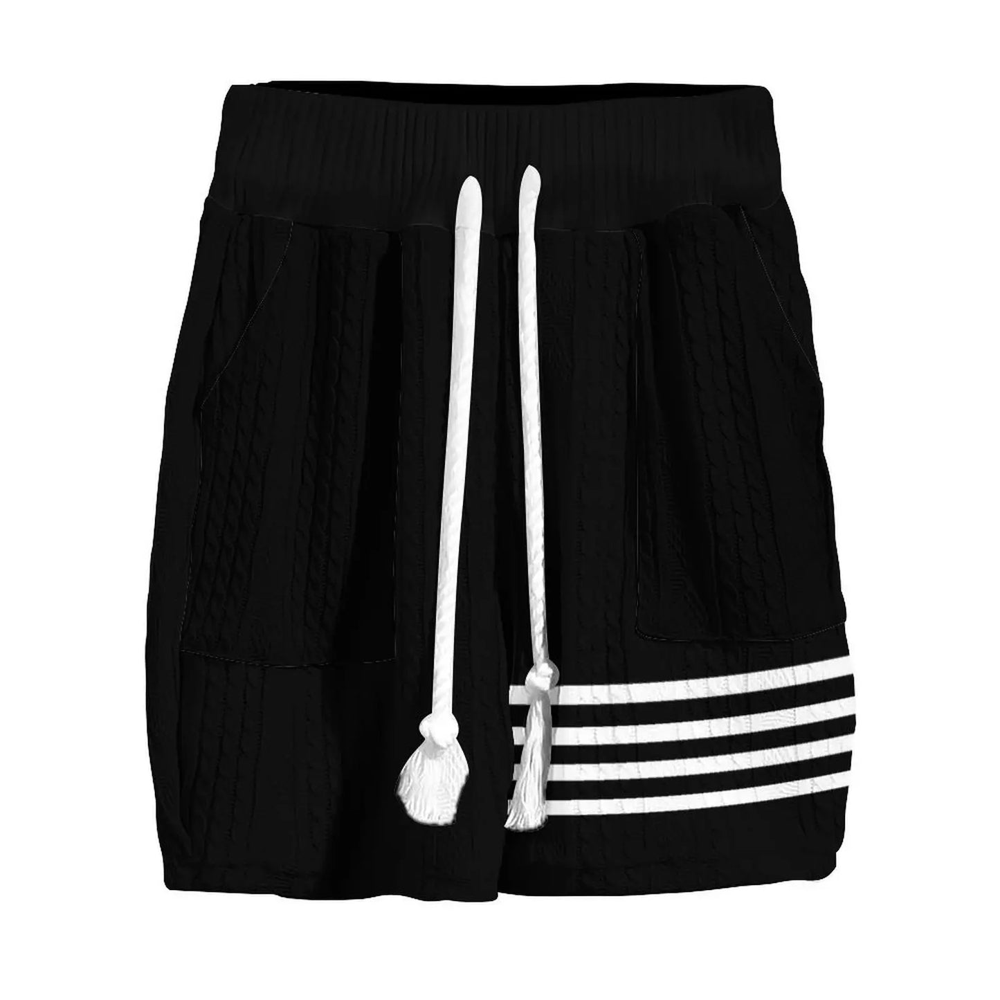 Dam Tvådelad Set Randig Jacquard Summer Style-5