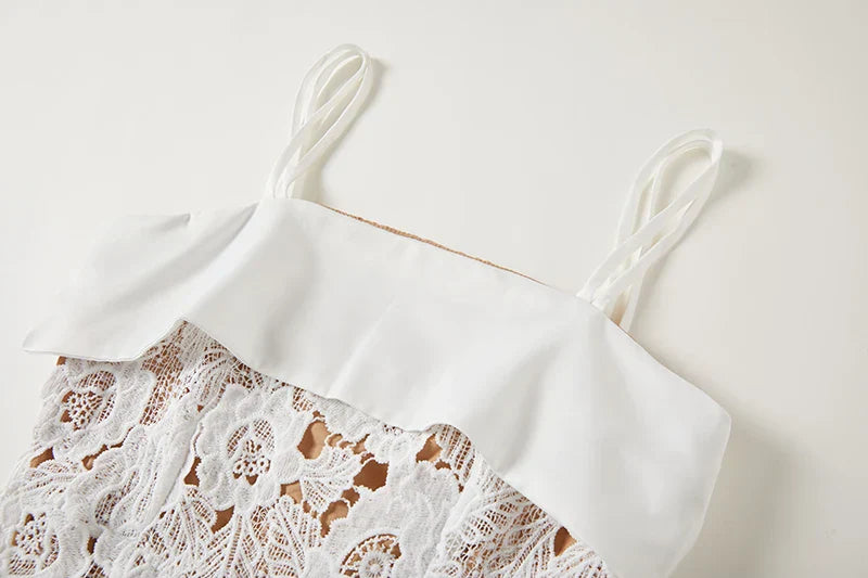 Dam Midi Klänning Monokrom Bomull och Polyester - Fina Dam Klänningar för Vardags och Fest-5