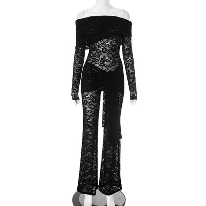 Dam Jumpsuit Blommönster Polyester Spandex-1