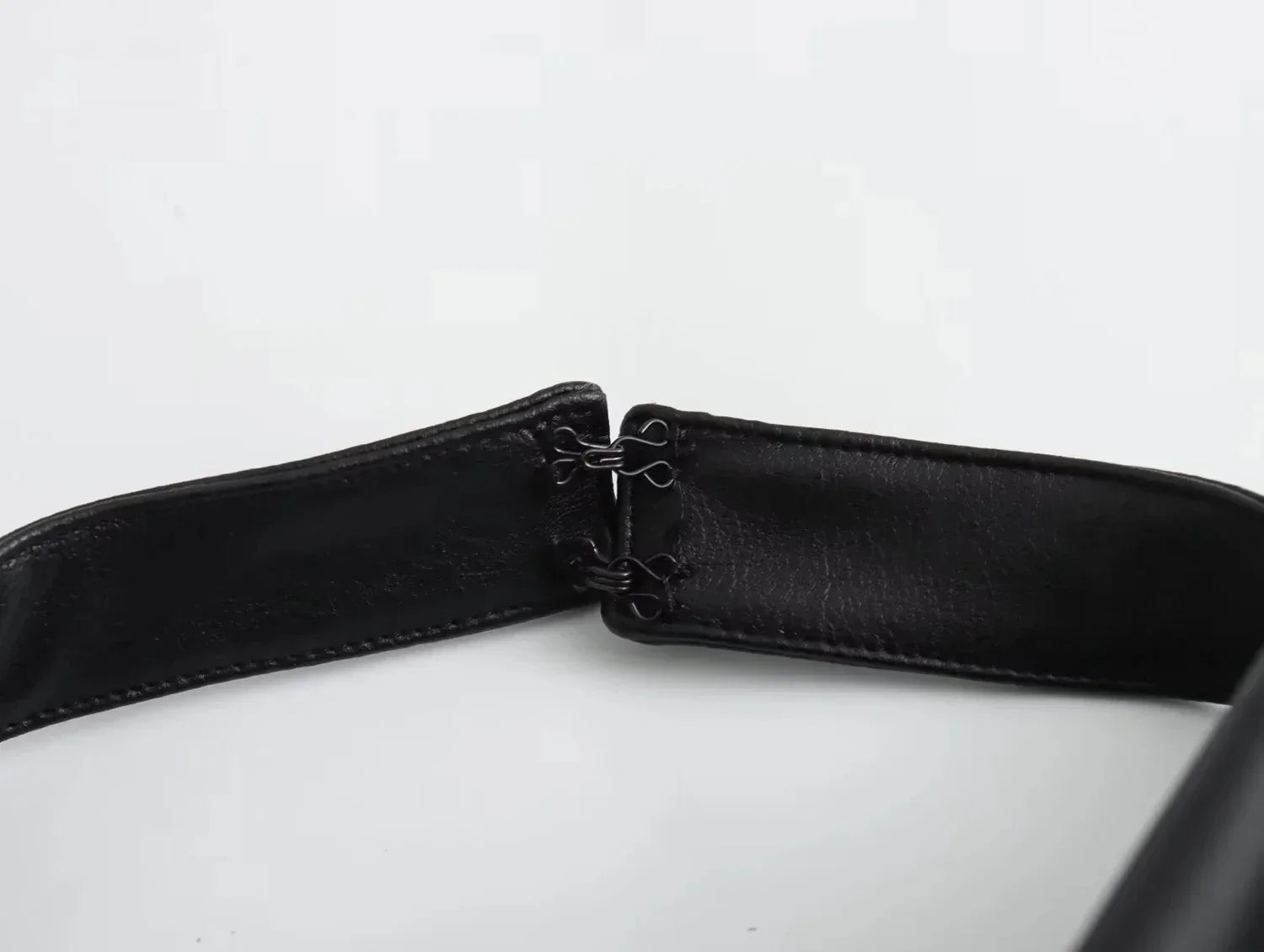 Dam Klänning Ryggfri Syntetiskt Läder Smal Passform-4