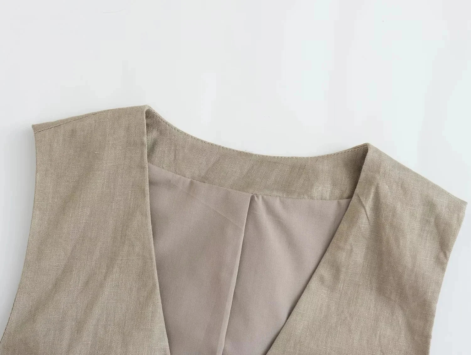 Dam Byxor Set Vristlängd V-ringning Polyester-6