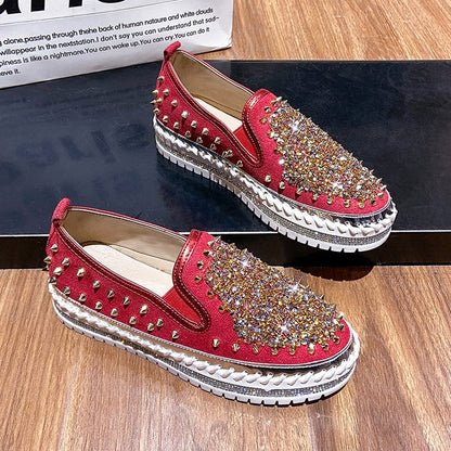 Variant image for Dam Tofflor Slip-on PU med Strassdetaljer-1