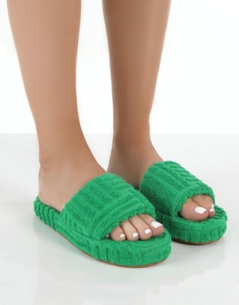 Sandaler Dam med Platt Design i Gummi och PU-material – Bekväma och Lätta för Sommarbruk 3
