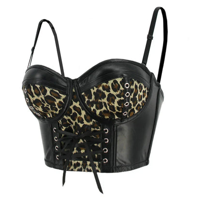 Variant image for Dam Spaghetti Beam Top Syntetiskt Läder Monokrom Design-6