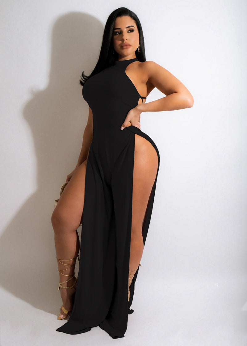 Variant image for Dam Jumpsuit Bred Ben Utskuren Ärmlös Spandex-2