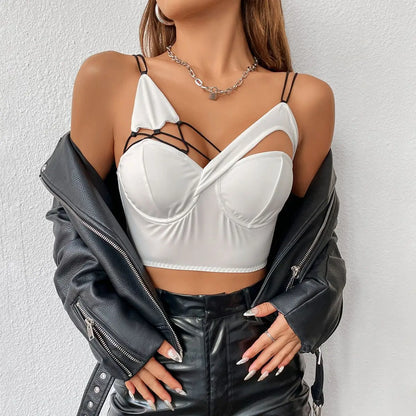 Dam Bustier Top Monokrom Polyester Spandex-4