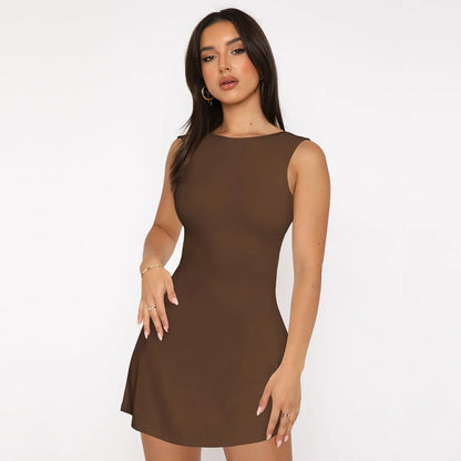 Variant image for Kvinnors Miniklänning A-linje Polyester Smal Passform-11