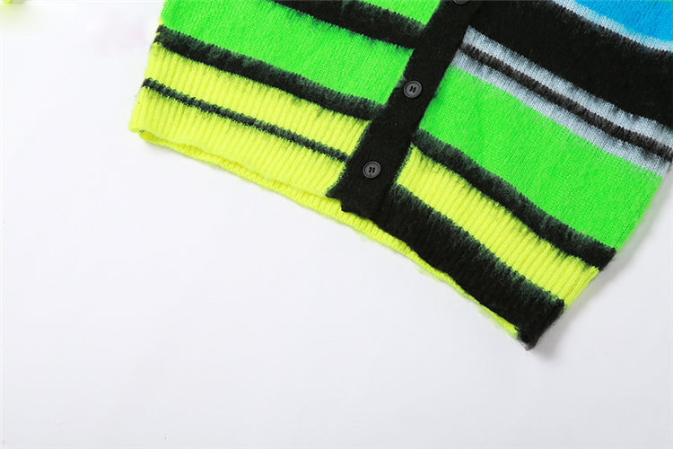 Lång Kofta Dam V-ringad Patchwork Design med Ballongärmar i Polyester och Spandex-6