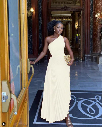 Kvinnors Klänning med Ruffles Läderdetaljer Högkvalitativa Tyger-5