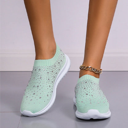 Variant image for Dam Sneakers Ortopedisk Glittrande Textil med Chockdämpande Gummisula-19