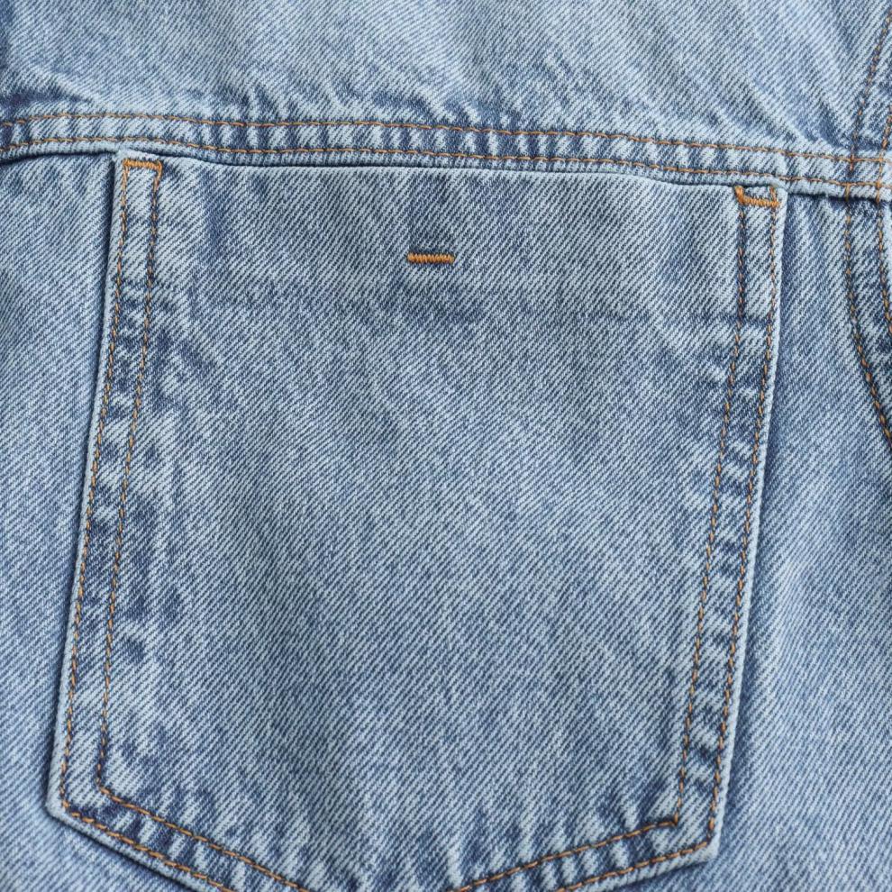 Svart Oversized Jeansjacka Dam med Stora Fickor i Högkvalitativ Bomull - Perfekt för Alla Tillfällen 5