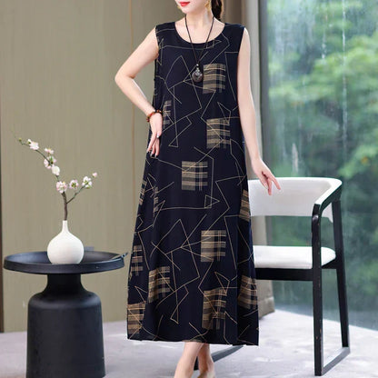 Kvinnors Klänning Avslappnad Polyester Elegant Design-6