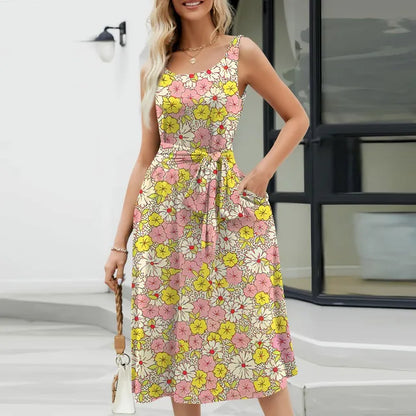 Kvinnors Klänning Justerbar Enkel Bomull 8