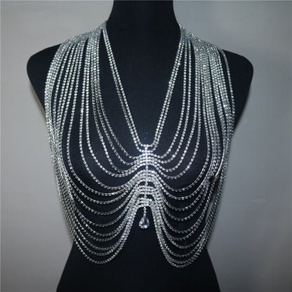 Kvinnors Kroppsmycken Geometrisk Design Koppar med Rhinestones-4
