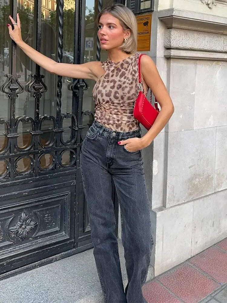 Kvinnors Topp Ärmlös Modern Lätt Material-2