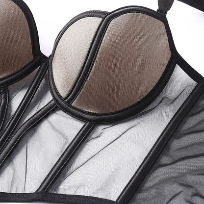 Festtoppar Dam Enkel Bustier Topp Bomullspolyester-4