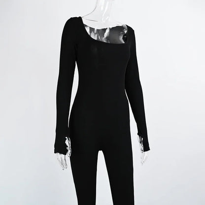 Dam Jumpsuit Lång Byxa Stretchig Polyester Spandex-6