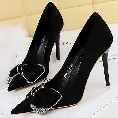 Dam Stilettskor Elegant PU Material Hög Klack-6