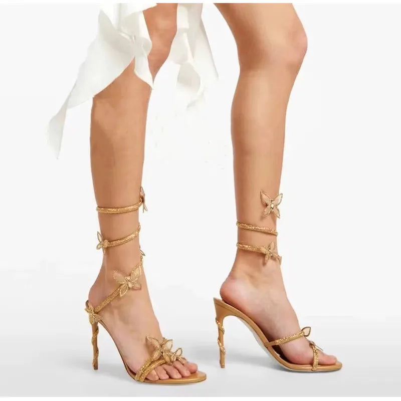 Dam Sandaler Elegant Satin Pump Skor 3