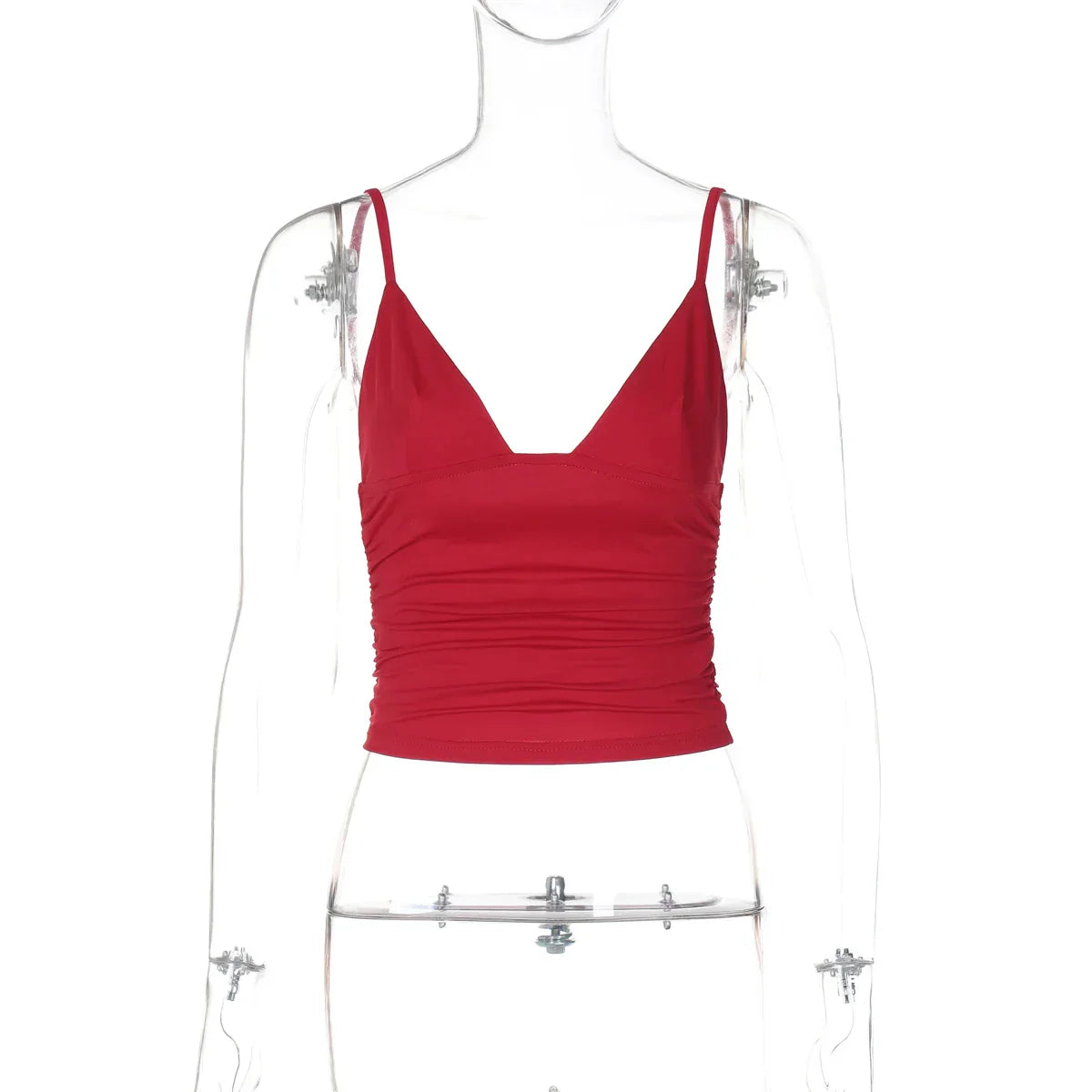 Dam Tank Top Kort Passform Mjuk Polyester Spandex-2