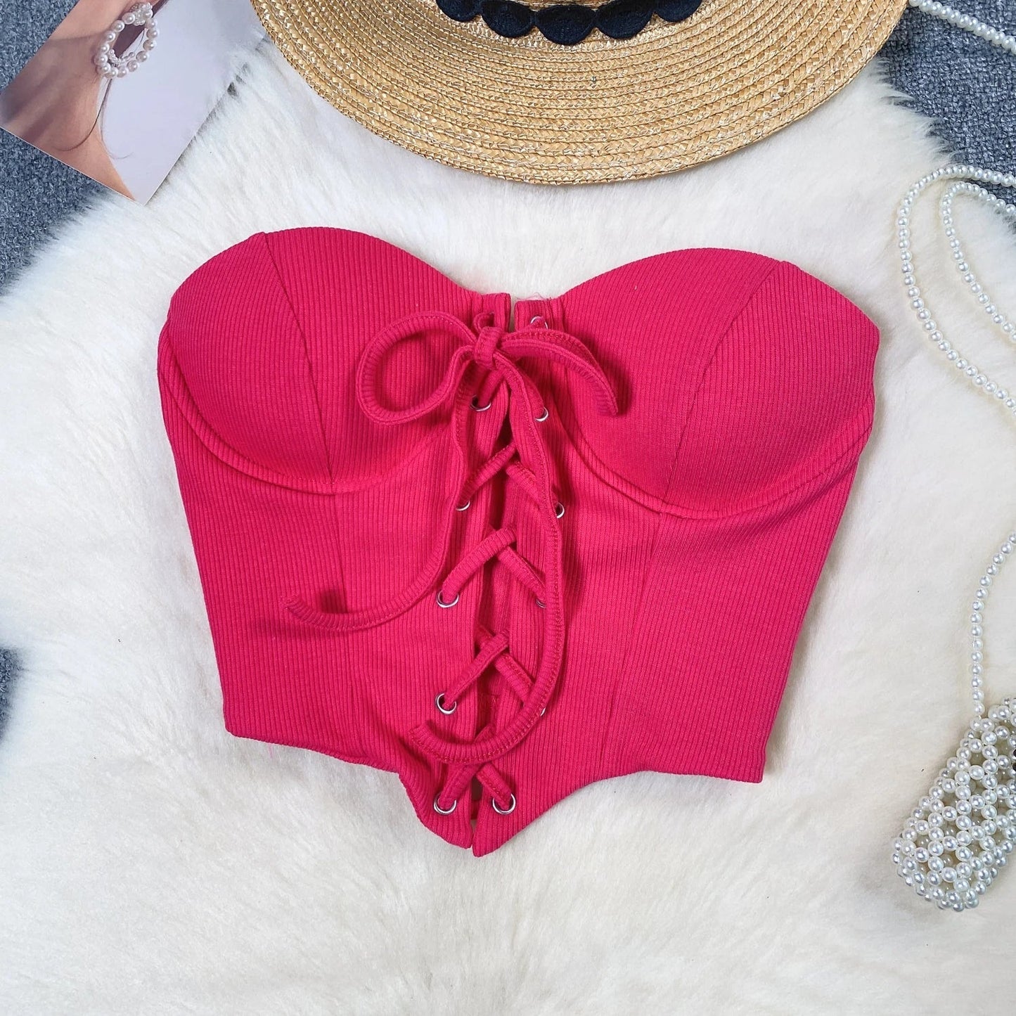 Variant image for Dam Bustier Enfärgad Polyester Klubbplagg-11