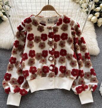 Variant image for Dam Tröja Lykta Ärmar Patchwork Dacron-7