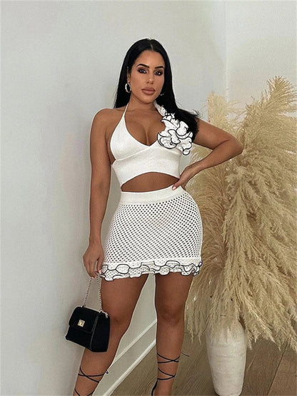 Dam Topp med Remmar Snäv Silhuett Bomullsblandning-4