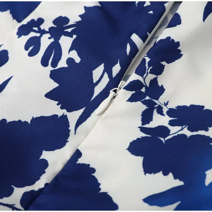 Kvinna Blommaklänning Ruffles Högkvalitativt Tyg-6