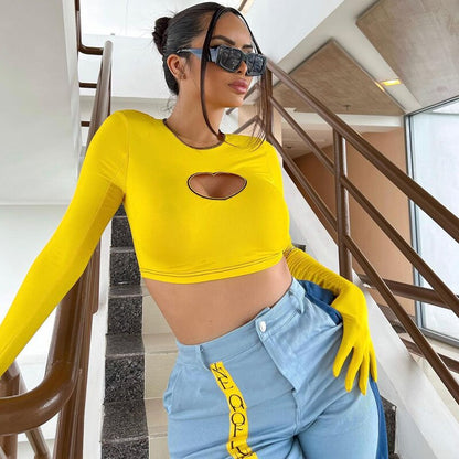 Dam Vintage Crop Top med Matchande Handskar 100% Bomull 1