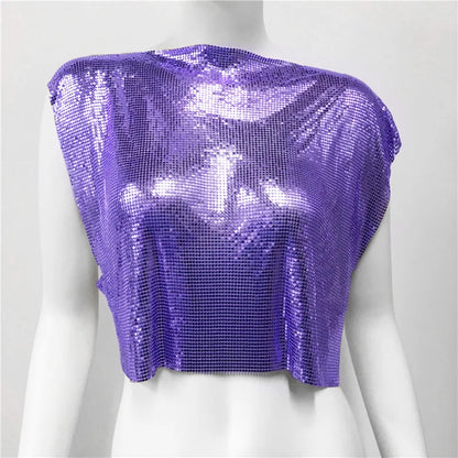 Variant image for Dam Crop Top Monokrom Polyester Paljettdekoration-49
