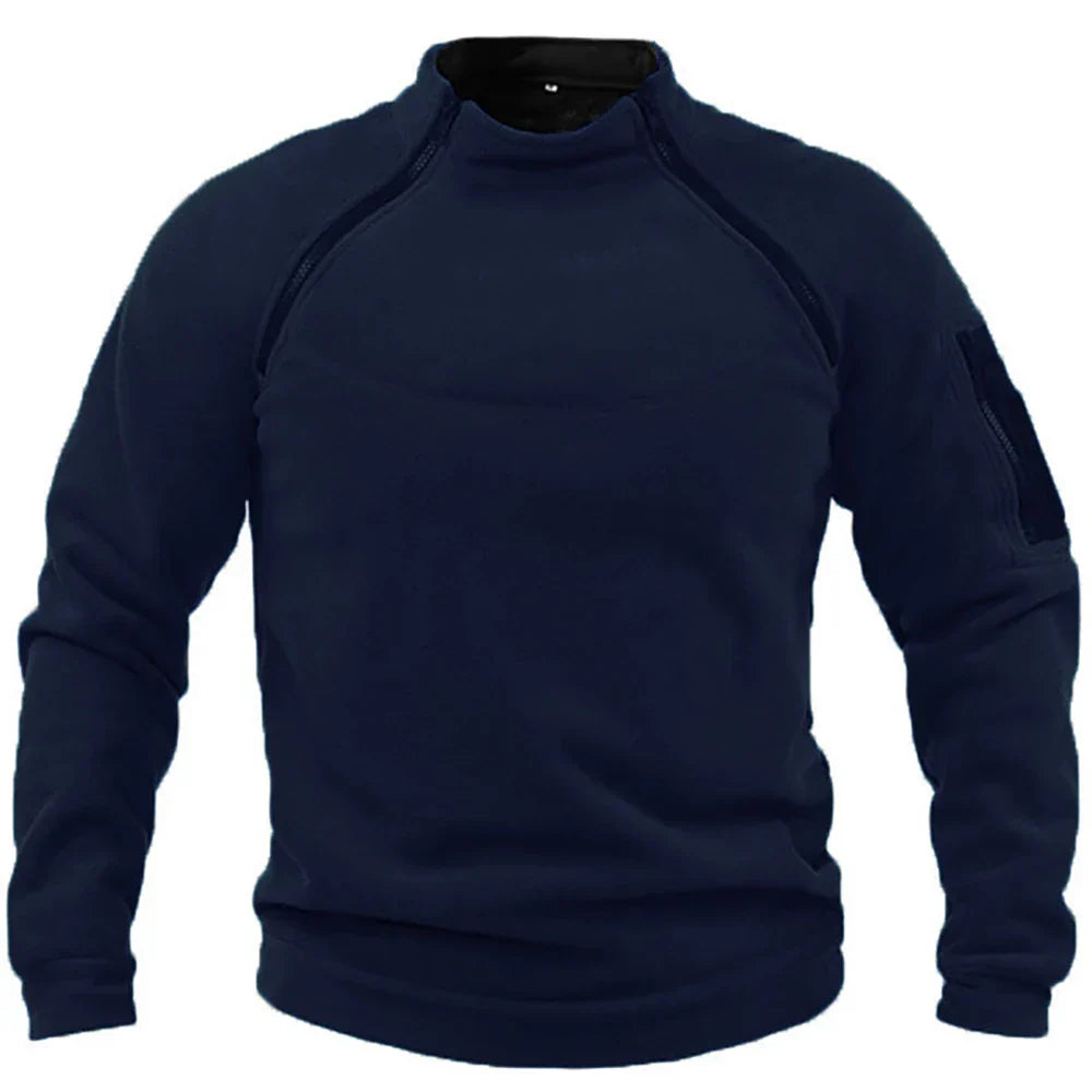 Herr Fleecejacka Vindtät Sportig Fleece för Utomhusaktiviteter-4