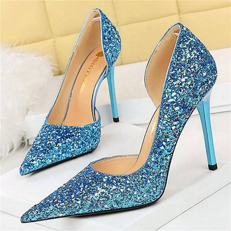 Variant image for Dam Stilett Skor Glittrande Paljett Syntetiskt Läder-71